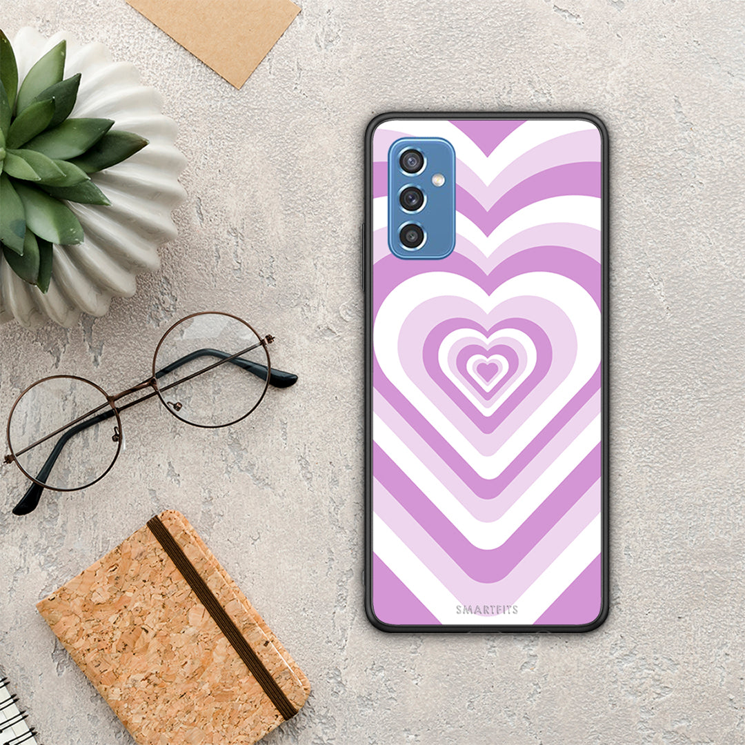 Lilac Hearts - Samsung Galaxy M52 5G θήκη