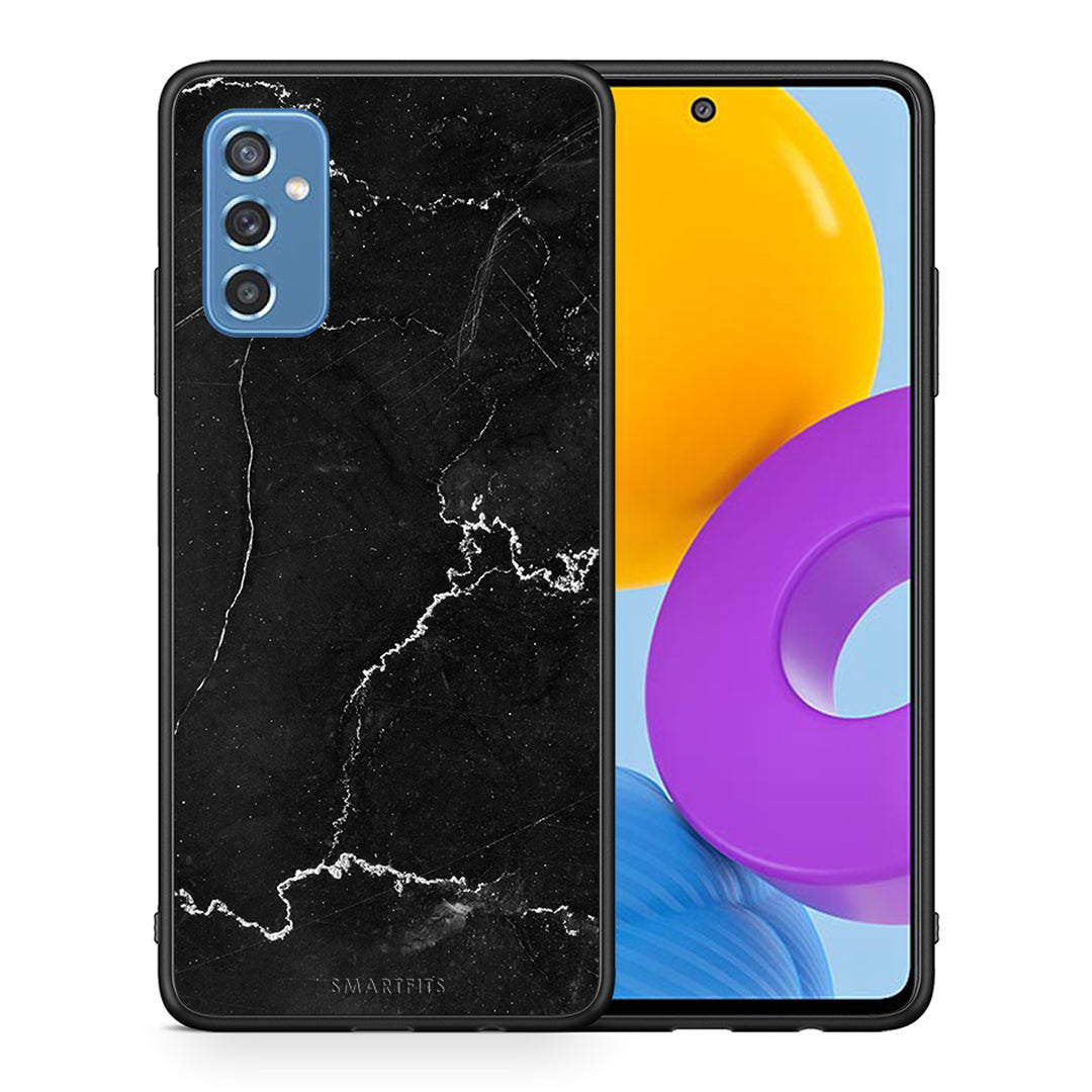 Θήκη Samsung M52 5G Marble Black από τη Smartfits με σχέδιο στο πίσω μέρος και μαύρο περίβλημα | Samsung M52 5G Marble Black case with colorful back and black bezels