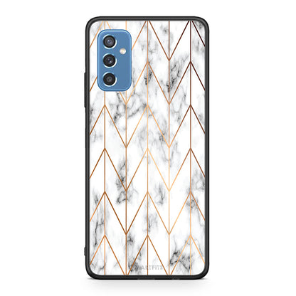 44 - Samsung M52 5G Gold Geometric Marble case, cover, bumper