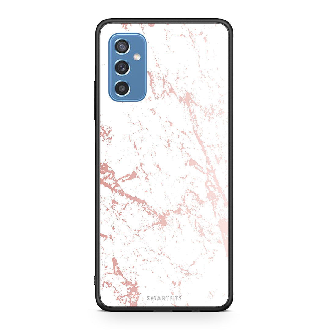116 - Samsung M52 5G Pink Splash Marble case, cover, bumper