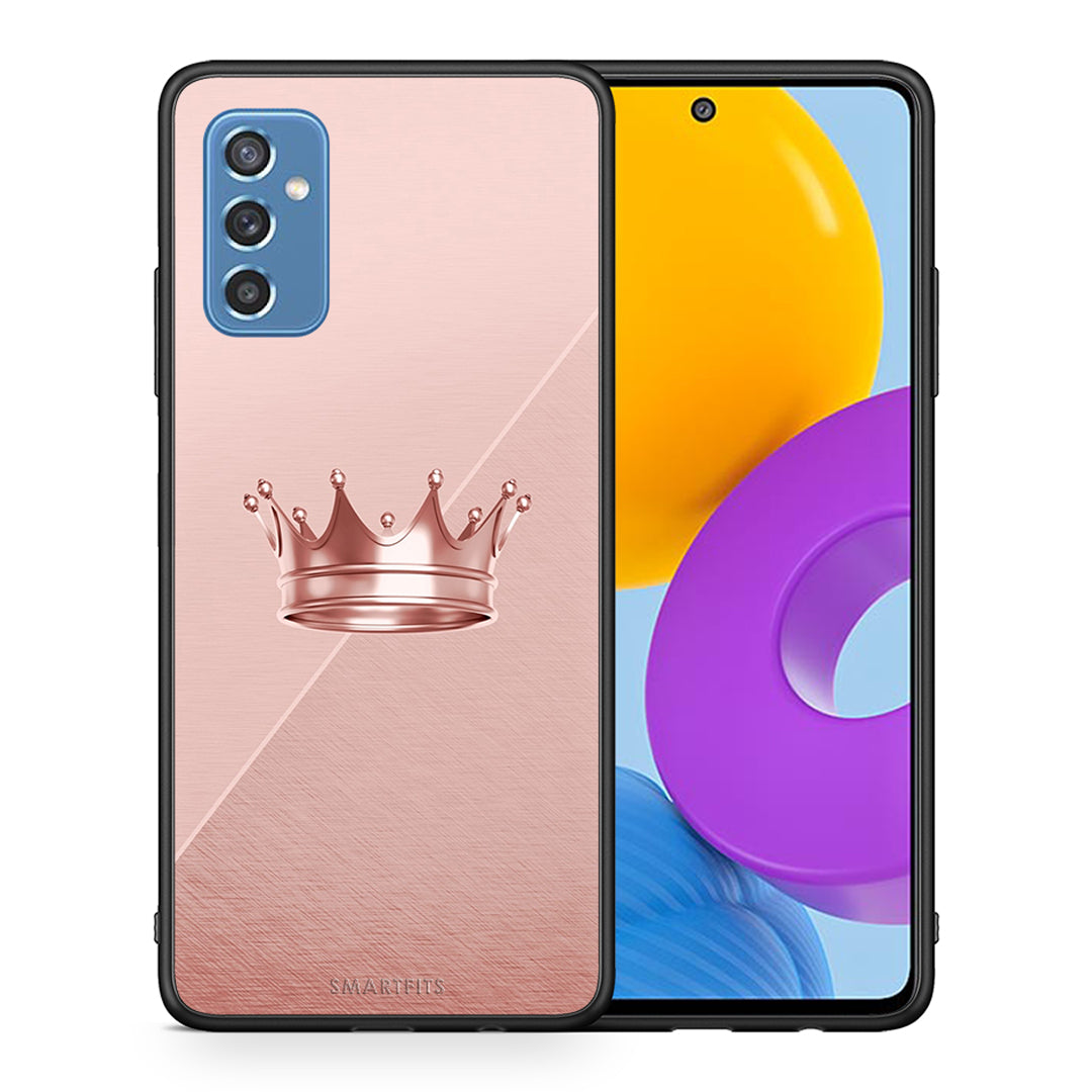 Θήκη Samsung M52 5G Crown Minimal από τη Smartfits με σχέδιο στο πίσω μέρος και μαύρο περίβλημα | Samsung M52 5G Crown Minimal case with colorful back and black bezels