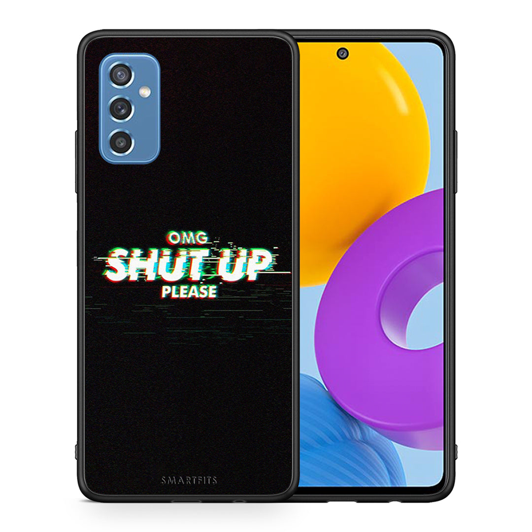 Θήκη Samsung M52 5G OMG ShutUp από τη Smartfits με σχέδιο στο πίσω μέρος και μαύρο περίβλημα | Samsung M52 5G OMG ShutUp case with colorful back and black bezels