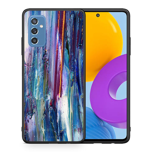 Θήκη Samsung M52 5G Winter Paint από τη Smartfits με σχέδιο στο πίσω μέρος και μαύρο περίβλημα | Samsung M52 5G Winter Paint case with colorful back and black bezels
