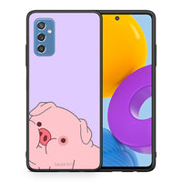 Thumbnail for Θήκη Αγίου Βαλεντίνου Samsung M52 5G Pig Love 2 από τη Smartfits με σχέδιο στο πίσω μέρος και μαύρο περίβλημα | Samsung M52 5G Pig Love 2 case with colorful back and black bezels