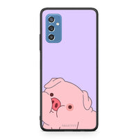 Thumbnail for Samsung M52 5G Pig Love 2 Θήκη Αγίου Βαλεντίνου από τη Smartfits με σχέδιο στο πίσω μέρος και μαύρο περίβλημα | Smartphone case with colorful back and black bezels by Smartfits
