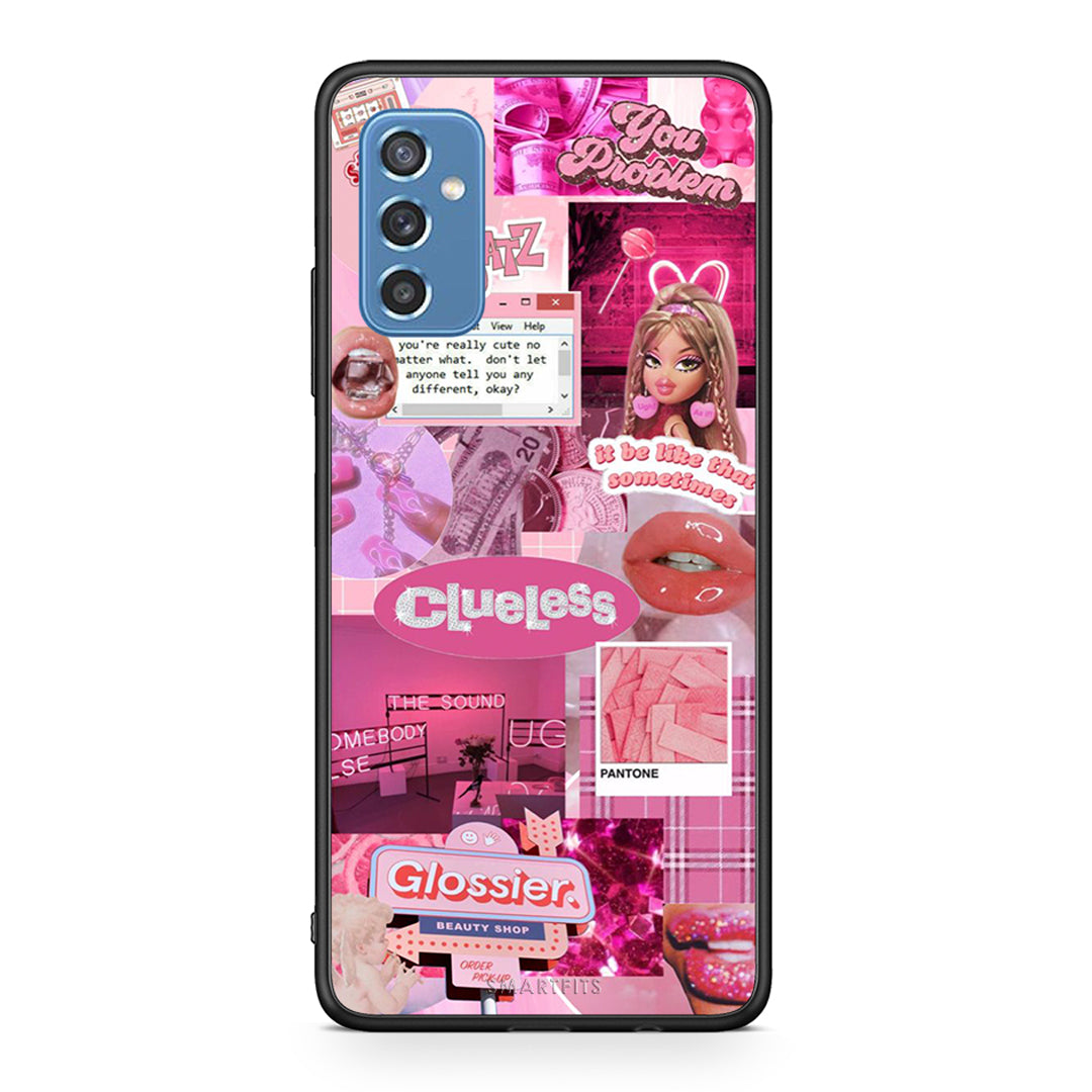 Samsung M52 5G Pink Love Θήκη Αγίου Βαλεντίνου από τη Smartfits με σχέδιο στο πίσω μέρος και μαύρο περίβλημα | Smartphone case with colorful back and black bezels by Smartfits