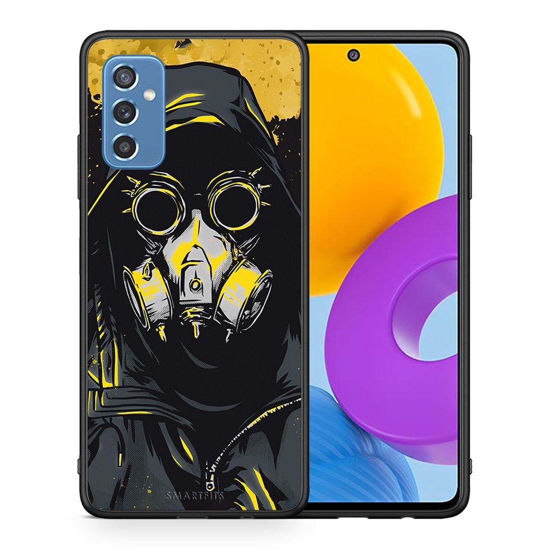 Θήκη Samsung M52 5G Mask PopArt από τη Smartfits με σχέδιο στο πίσω μέρος και μαύρο περίβλημα | Samsung M52 5G Mask PopArt case with colorful back and black bezels