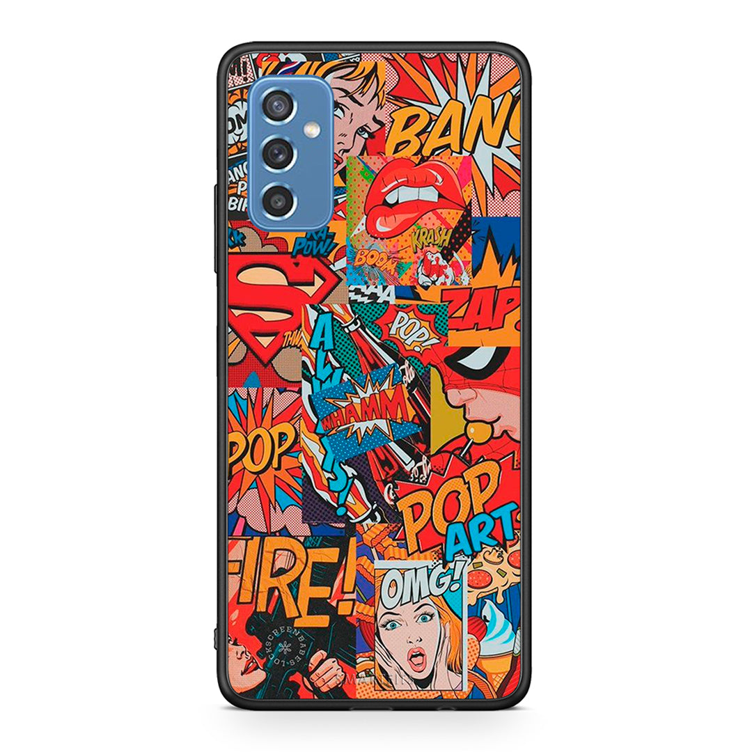 Samsung M52 5G PopArt OMG θήκη από τη Smartfits με σχέδιο στο πίσω μέρος και μαύρο περίβλημα | Smartphone case with colorful back and black bezels by Smartfits