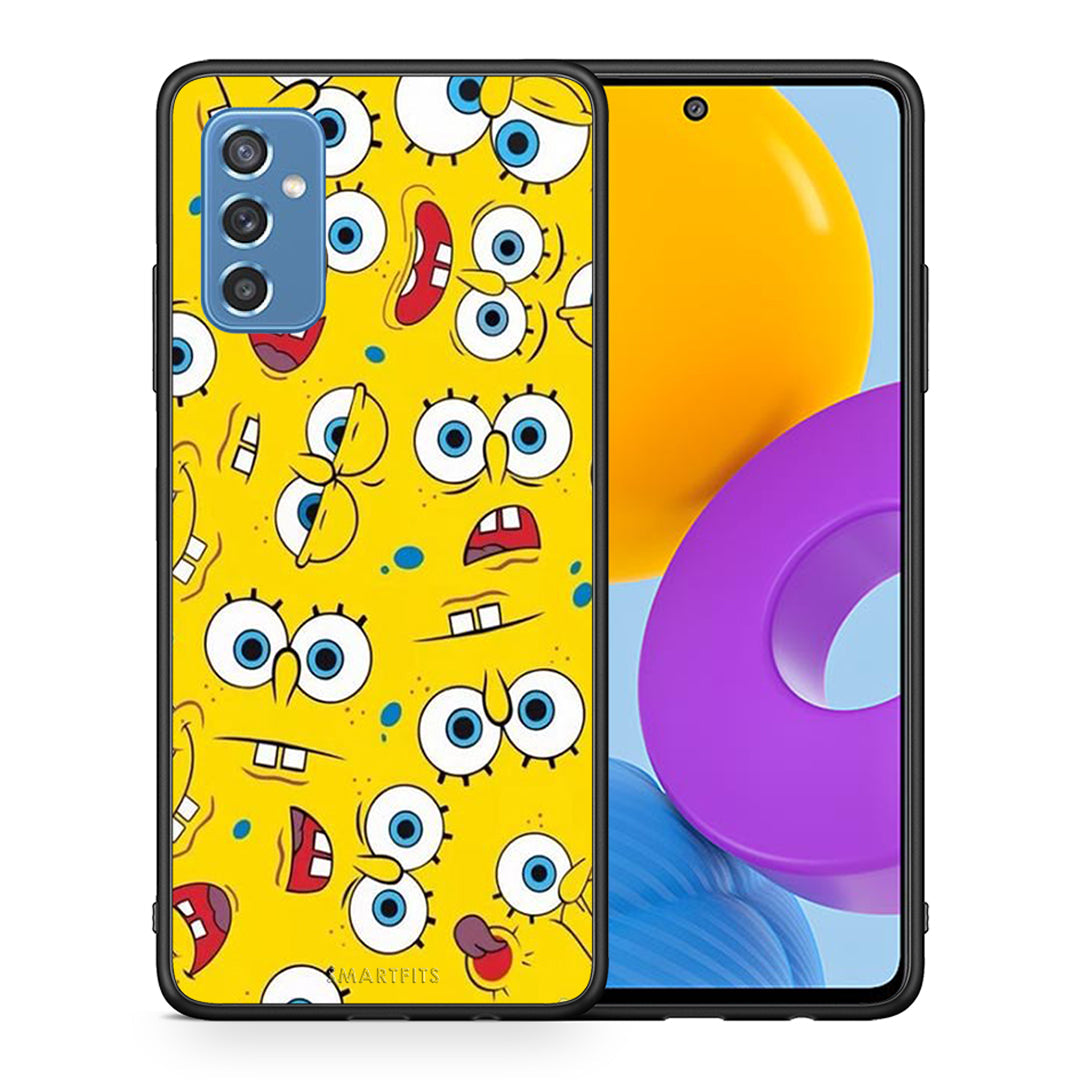Θήκη Samsung M52 5G Sponge PopArt από τη Smartfits με σχέδιο στο πίσω μέρος και μαύρο περίβλημα | Samsung M52 5G Sponge PopArt case with colorful back and black bezels