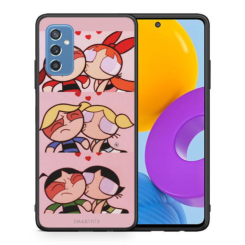 Θήκη Αγίου Βαλεντίνου Samsung M52 5G Puff Love από τη Smartfits με σχέδιο στο πίσω μέρος και μαύρο περίβλημα | Samsung M52 5G Puff Love case with colorful back and black bezels