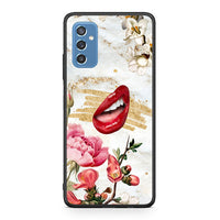 Thumbnail for Samsung M52 5G Red Lips θήκη από τη Smartfits με σχέδιο στο πίσω μέρος και μαύρο περίβλημα | Smartphone case with colorful back and black bezels by Smartfits