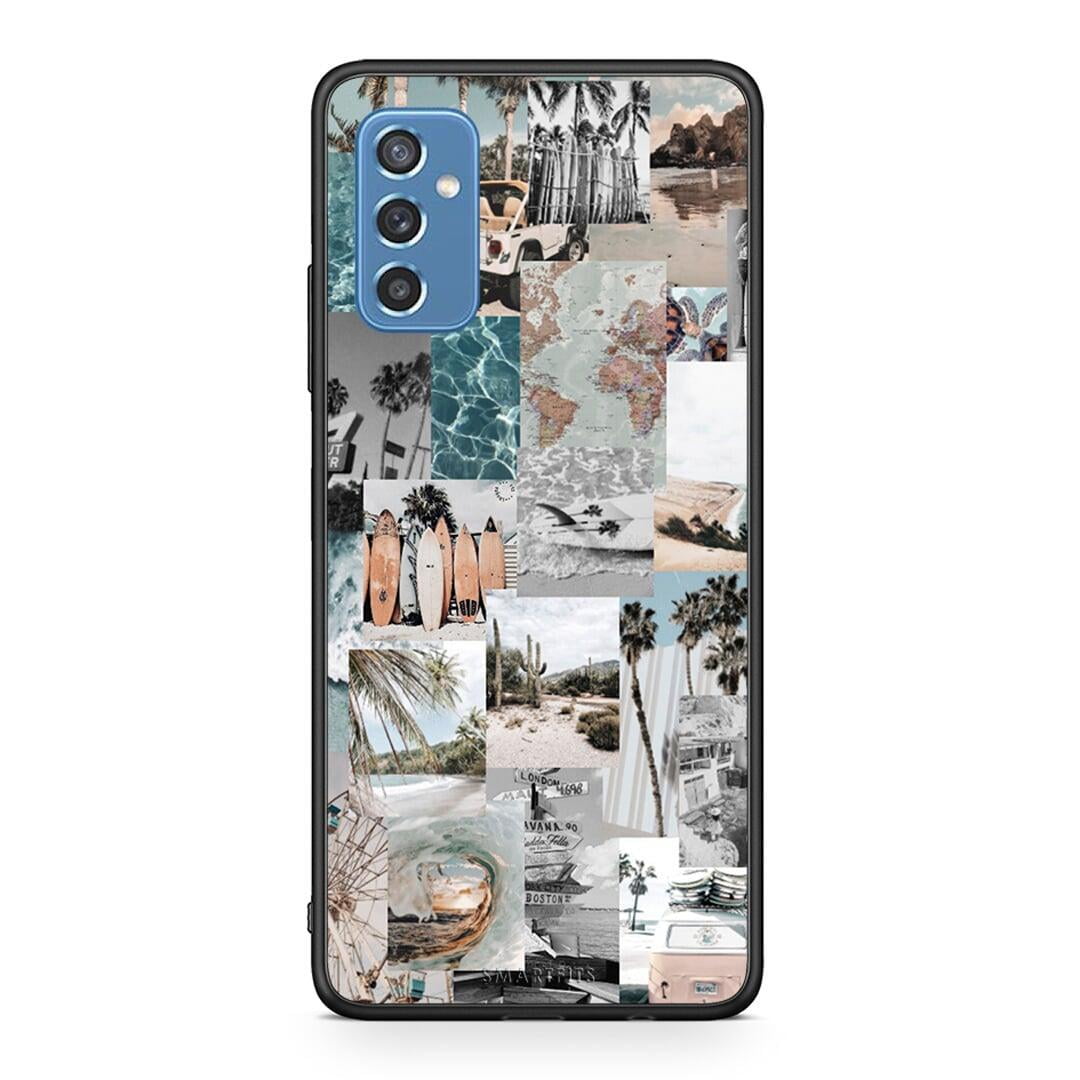 Samsung M52 5G Retro Beach Life Θήκη από τη Smartfits με σχέδιο στο πίσω μέρος και μαύρο περίβλημα | Smartphone case with colorful back and black bezels by Smartfits