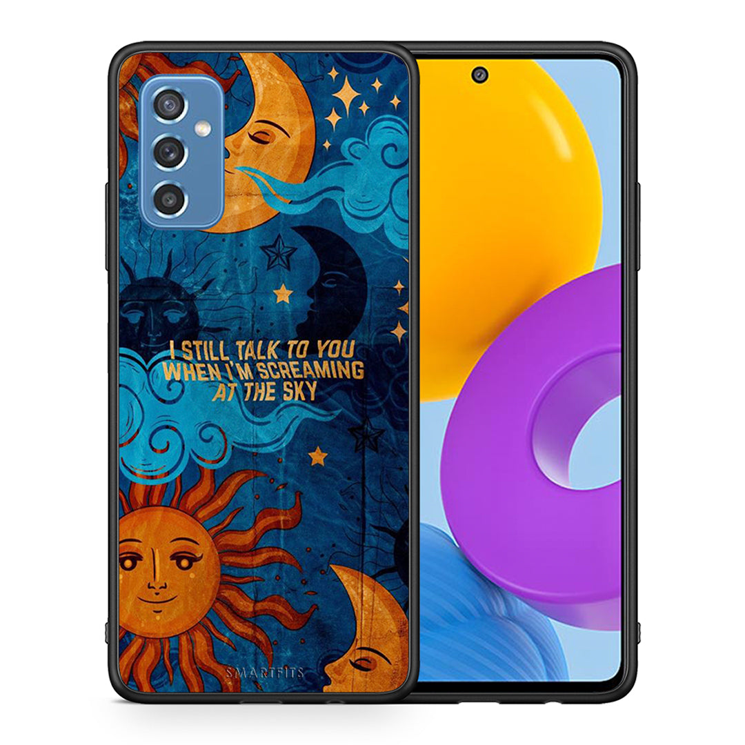 Θήκη Samsung M52 5G Screaming Sky από τη Smartfits με σχέδιο στο πίσω μέρος και μαύρο περίβλημα | Samsung M52 5G Screaming Sky case with colorful back and black bezels