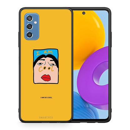 Θήκη Αγίου Βαλεντίνου Samsung M52 5G So Cool από τη Smartfits με σχέδιο στο πίσω μέρος και μαύρο περίβλημα | Samsung M52 5G So Cool case with colorful back and black bezels