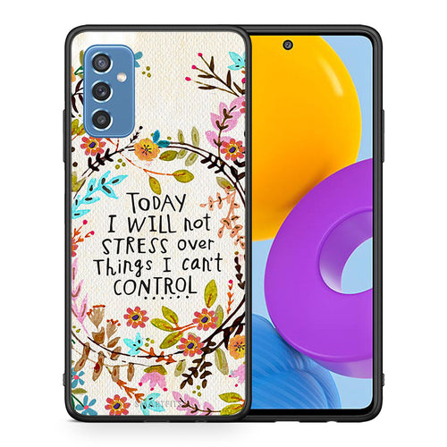 Θήκη Samsung M52 5G Stress Over από τη Smartfits με σχέδιο στο πίσω μέρος και μαύρο περίβλημα | Samsung M52 5G Stress Over case with colorful back and black bezels