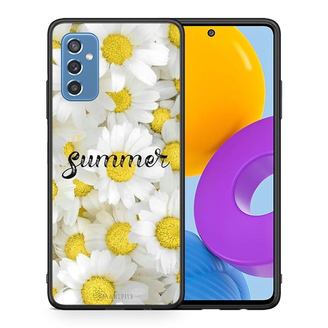 Θήκη Samsung M52 5G Summer Daisies από τη Smartfits με σχέδιο στο πίσω μέρος και μαύρο περίβλημα | Samsung M52 5G Summer Daisies case with colorful back and black bezels