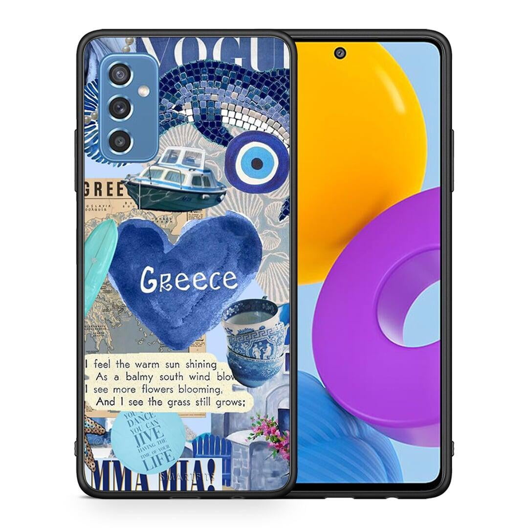 Θήκη Samsung M52 5G Summer In Greece από τη Smartfits με σχέδιο στο πίσω μέρος και μαύρο περίβλημα | Samsung M52 5G Summer In Greece case with colorful back and black bezels