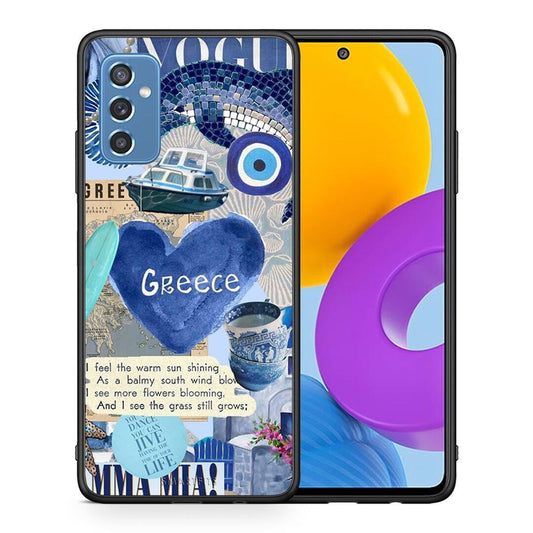 Θήκη Samsung M52 5G Summer In Greece από τη Smartfits με σχέδιο στο πίσω μέρος και μαύρο περίβλημα | Samsung M52 5G Summer In Greece case with colorful back and black bezels
