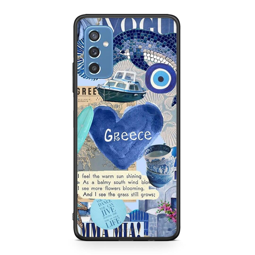 Samsung M52 5G Summer In Greece Θήκη από τη Smartfits με σχέδιο στο πίσω μέρος και μαύρο περίβλημα | Smartphone case with colorful back and black bezels by Smartfits