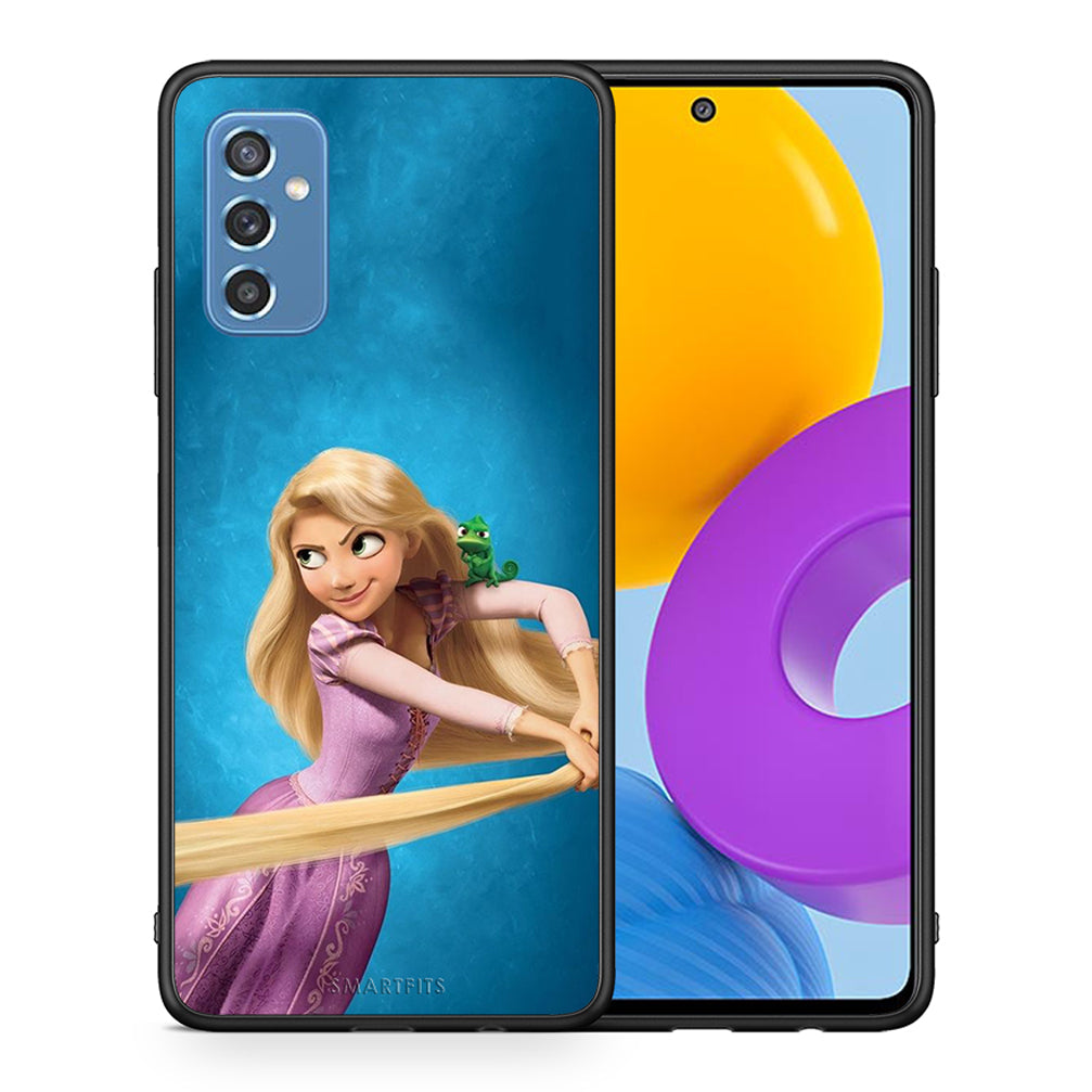 Θήκη Αγίου Βαλεντίνου Samsung M52 5G Tangled 2 από τη Smartfits με σχέδιο στο πίσω μέρος και μαύρο περίβλημα | Samsung M52 5G Tangled 2 case with colorful back and black bezels