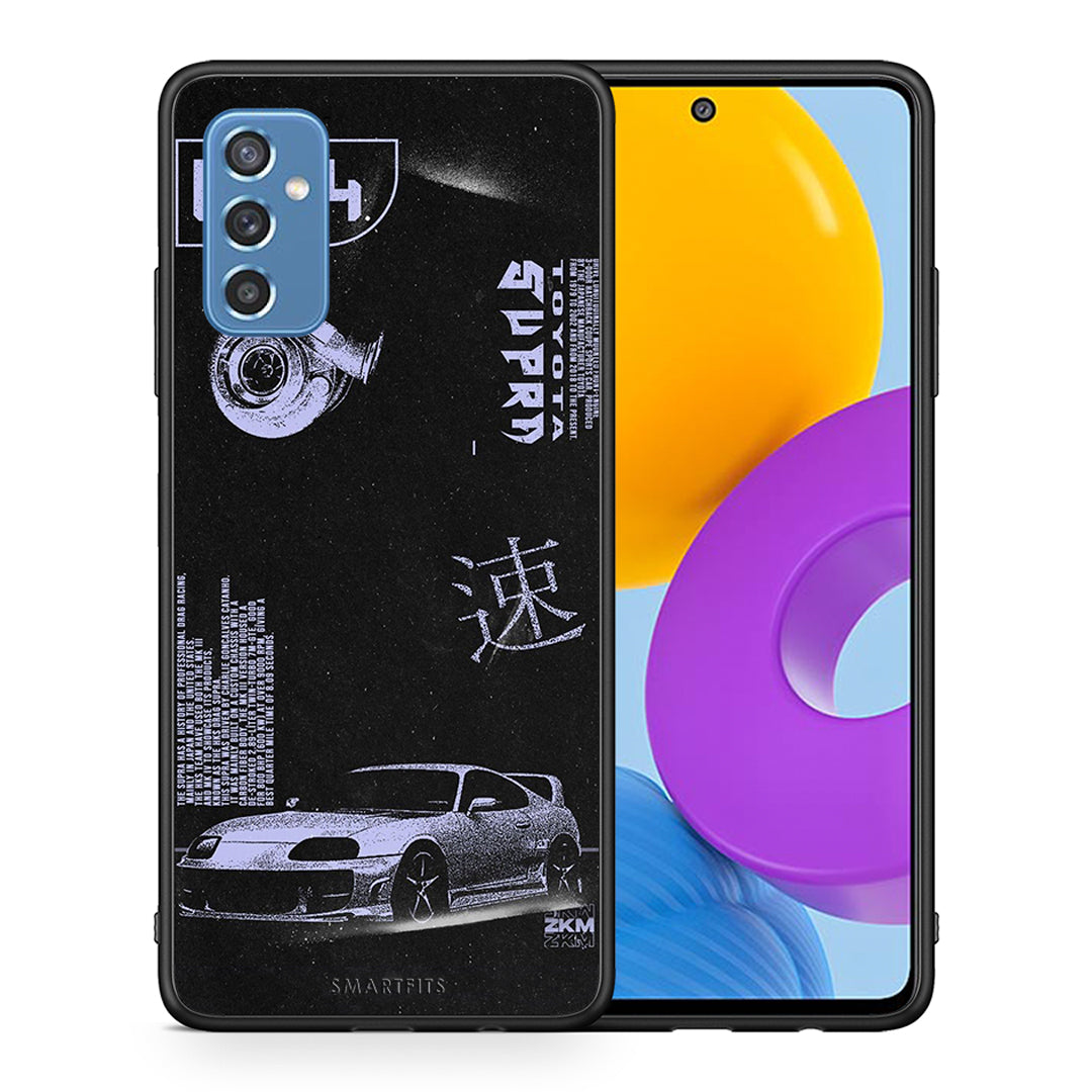 Θήκη Αγίου Βαλεντίνου Samsung M52 5G Tokyo Drift από τη Smartfits με σχέδιο στο πίσω μέρος και μαύρο περίβλημα | Samsung M52 5G Tokyo Drift case with colorful back and black bezels