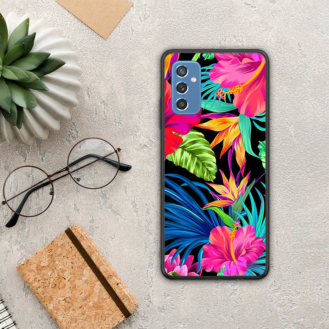 Tropical Flowers - Samsung Galaxy M52 5G θήκη