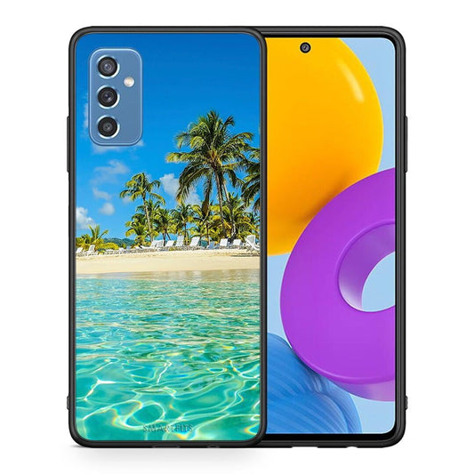 Θήκη Samsung M52 5G Tropical Vibes από τη Smartfits με σχέδιο στο πίσω μέρος και μαύρο περίβλημα | Samsung M52 5G Tropical Vibes case with colorful back and black bezels