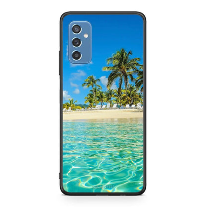 Samsung M52 5G Tropical Vibes Θήκη από τη Smartfits με σχέδιο στο πίσω μέρος και μαύρο περίβλημα | Smartphone case with colorful back and black bezels by Smartfits