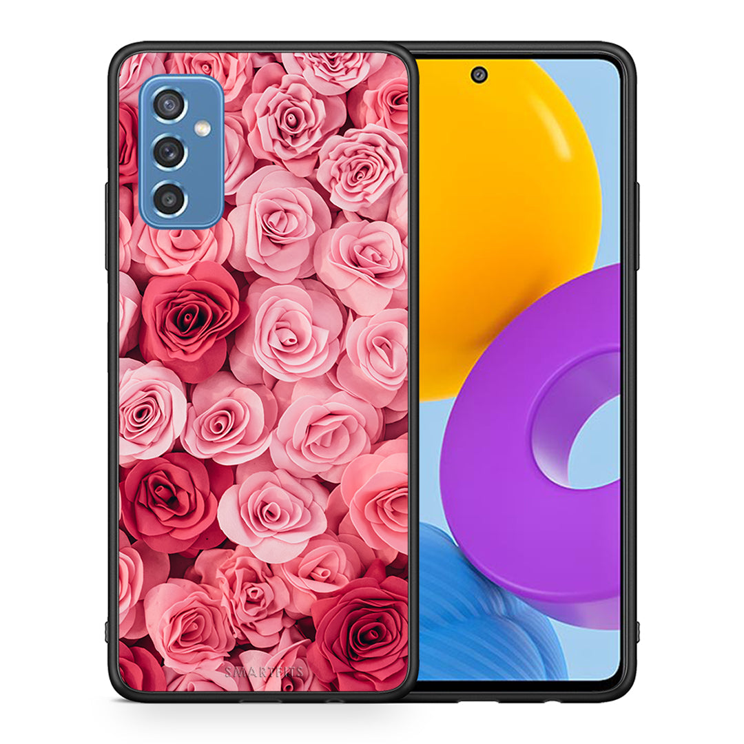 Θήκη Samsung M52 5G RoseGarden Valentine από τη Smartfits με σχέδιο στο πίσω μέρος και μαύρο περίβλημα | Samsung M52 5G RoseGarden Valentine case with colorful back and black bezels