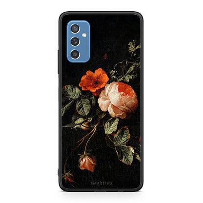 Samsung M52 5G Vintage Roses θήκη από τη Smartfits με σχέδιο στο πίσω μέρος και μαύρο περίβλημα | Smartphone case with colorful back and black bezels by Smartfits