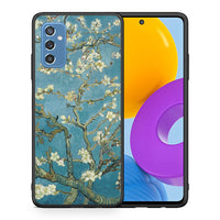 Thumbnail for Θήκη Samsung M52 5G White Blossoms από τη Smartfits με σχέδιο στο πίσω μέρος και μαύρο περίβλημα | Samsung M52 5G White Blossoms case with colorful back and black bezels