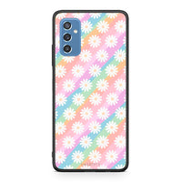 Thumbnail for Samsung M52 5G White Daisies θήκη από τη Smartfits με σχέδιο στο πίσω μέρος και μαύρο περίβλημα | Smartphone case with colorful back and black bezels by Smartfits