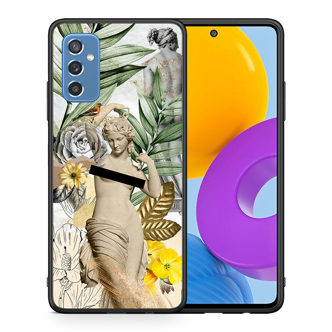 Θήκη Samsung M52 5G Woman Statue από τη Smartfits με σχέδιο στο πίσω μέρος και μαύρο περίβλημα | Samsung M52 5G Woman Statue case with colorful back and black bezels