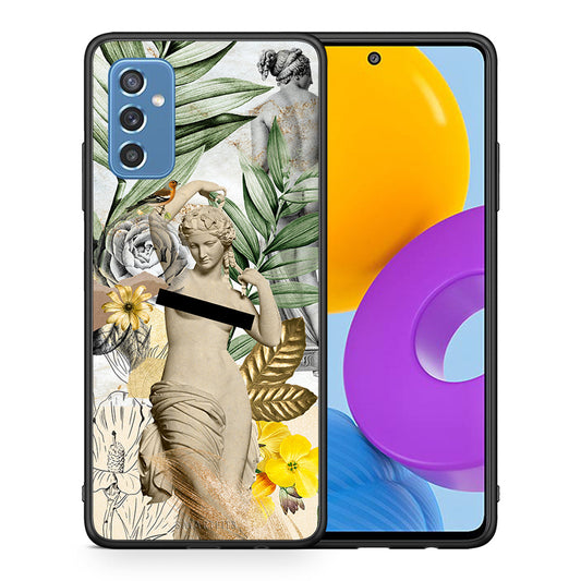 Θήκη Samsung M52 5G Woman Statue από τη Smartfits με σχέδιο στο πίσω μέρος και μαύρο περίβλημα | Samsung M52 5G Woman Statue case with colorful back and black bezels