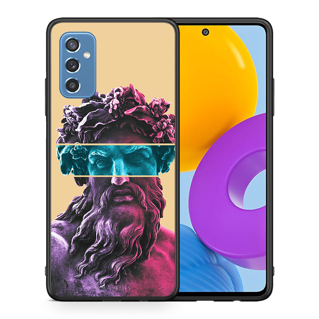 Θήκη Αγίου Βαλεντίνου Samsung M52 5G Zeus Art από τη Smartfits με σχέδιο στο πίσω μέρος και μαύρο περίβλημα | Samsung M52 5G Zeus Art case with colorful back and black bezels