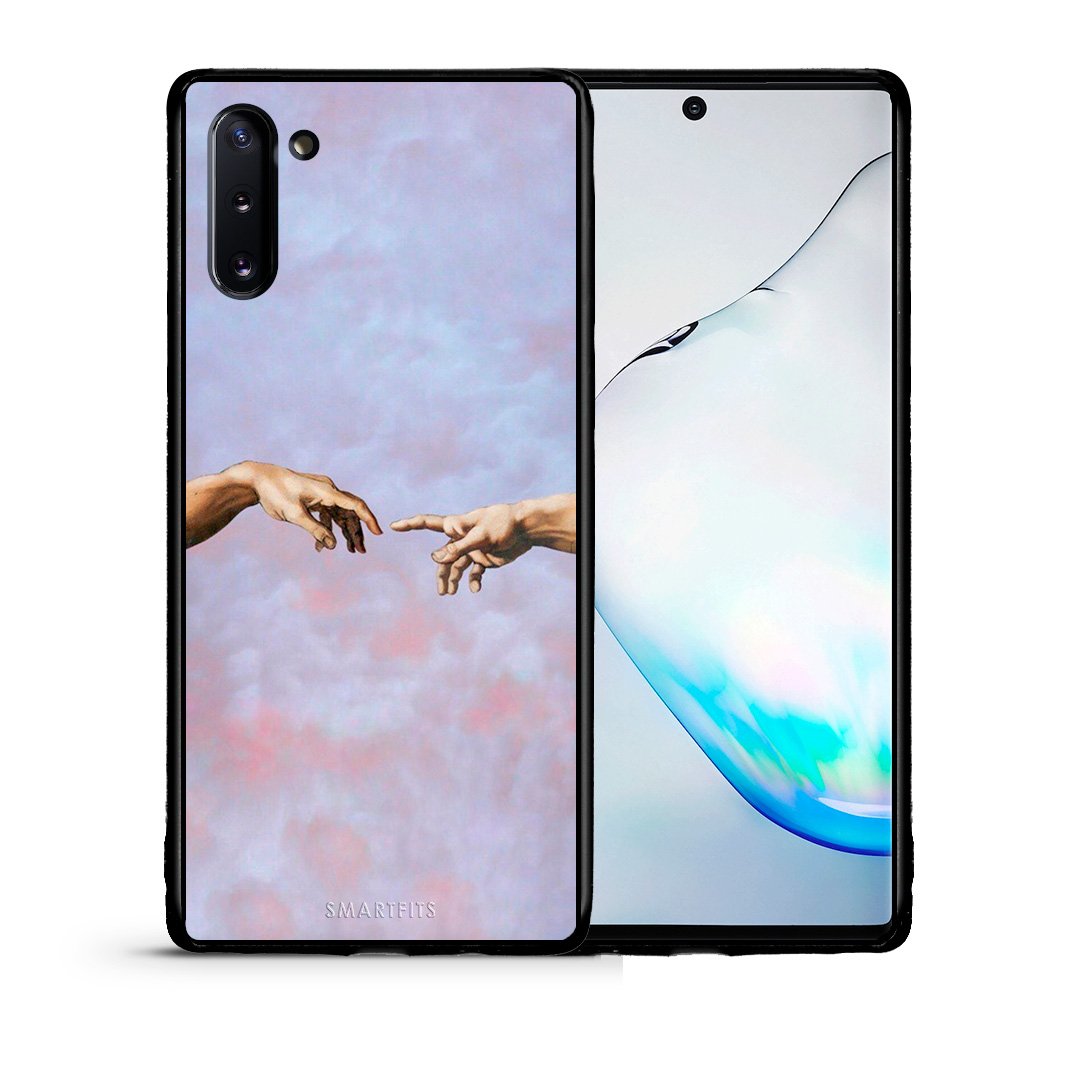 Θήκη Samsung Note 10 Adam Hand από τη Smartfits με σχέδιο στο πίσω μέρος και μαύρο περίβλημα | Samsung Note 10 Adam Hand case with colorful back and black bezels