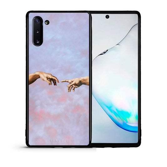 Θήκη Samsung Note 10 Adam Hand από τη Smartfits με σχέδιο στο πίσω μέρος και μαύρο περίβλημα | Samsung Note 10 Adam Hand case with colorful back and black bezels