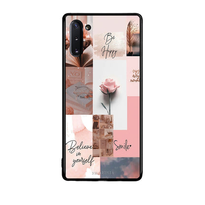 Samsung Note 10 Aesthetic Collage θήκη από τη Smartfits με σχέδιο στο πίσω μέρος και μαύρο περίβλημα | Smartphone case with colorful back and black bezels by Smartfits