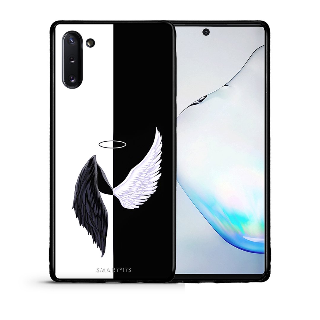 Θήκη Samsung Note 10 Angels Demons από τη Smartfits με σχέδιο στο πίσω μέρος και μαύρο περίβλημα | Samsung Note 10 Angels Demons case with colorful back and black bezels
