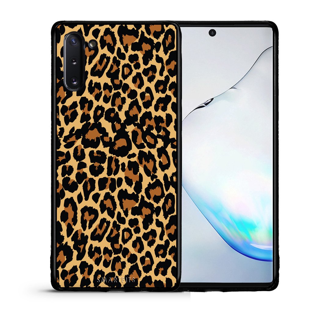 Θήκη Samsung Note 10 Leopard Animal από τη Smartfits με σχέδιο στο πίσω μέρος και μαύρο περίβλημα | Samsung Note 10 Leopard Animal case with colorful back and black bezels