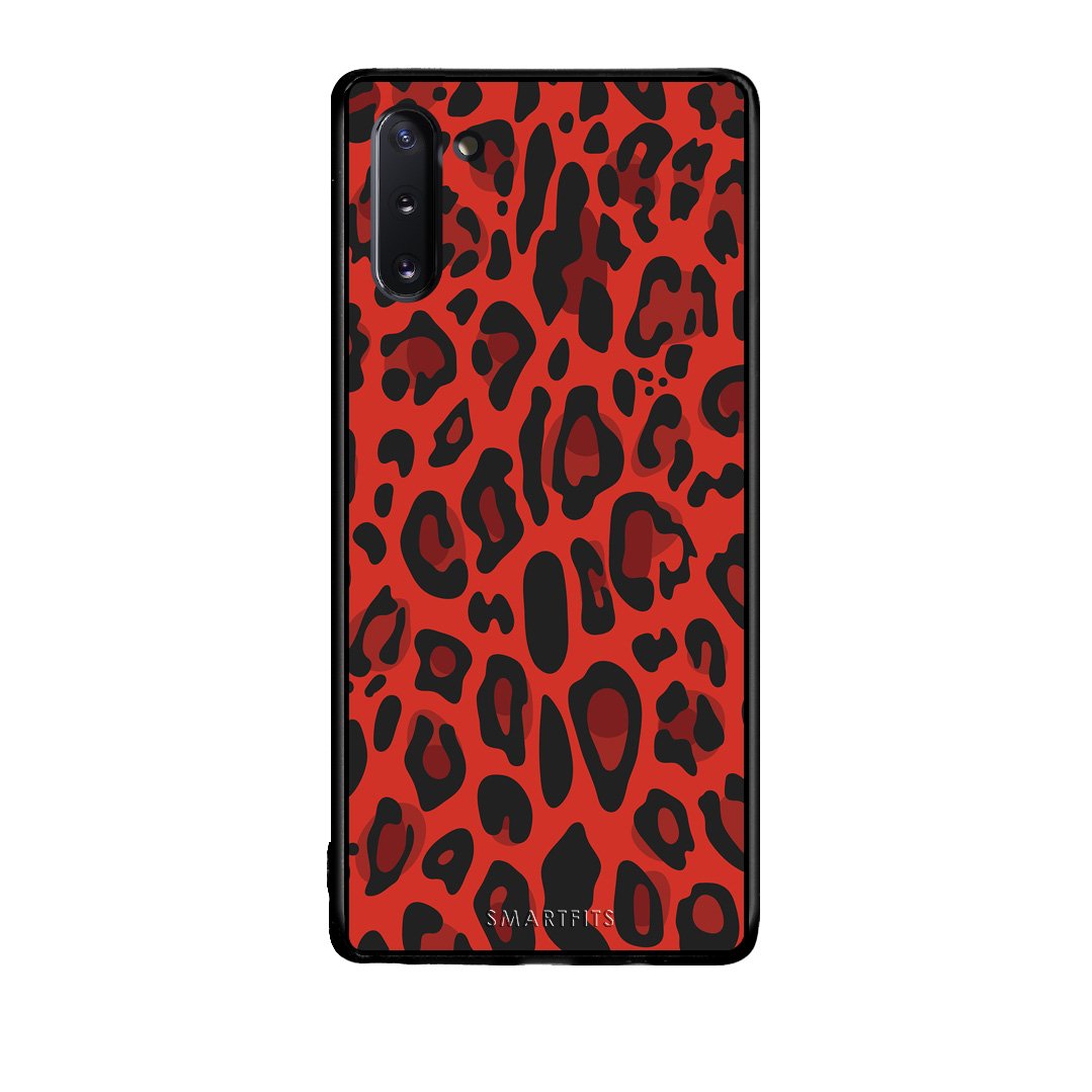 4 - Samsung Note 10 Red Leopard Animal case, cover, bumper