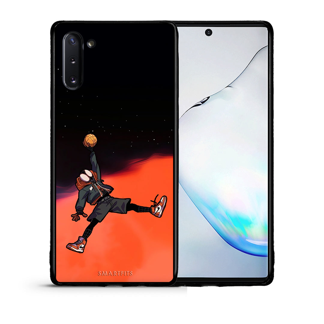 Θήκη Samsung Note 10 Basketball Hero από τη Smartfits με σχέδιο στο πίσω μέρος και μαύρο περίβλημα | Samsung Note 10 Basketball Hero case with colorful back and black bezels