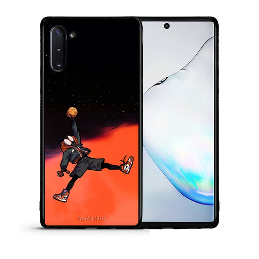 Θήκη Samsung Note 10 Basketball Hero από τη Smartfits με σχέδιο στο πίσω μέρος και μαύρο περίβλημα | Samsung Note 10 Basketball Hero case with colorful back and black bezels