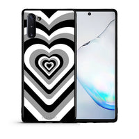 Thumbnail for Θήκη Samsung Note 10 Black Hearts από τη Smartfits με σχέδιο στο πίσω μέρος και μαύρο περίβλημα | Samsung Note 10 Black Hearts case with colorful back and black bezels