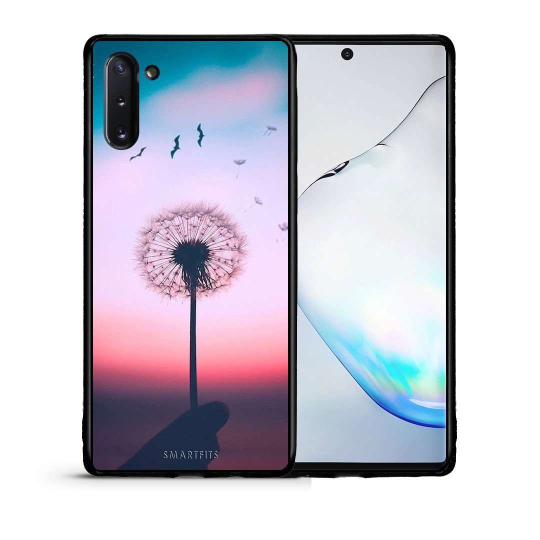 Θήκη Samsung Note 10 Wish Boho από τη Smartfits με σχέδιο στο πίσω μέρος και μαύρο περίβλημα | Samsung Note 10 Wish Boho case with colorful back and black bezels