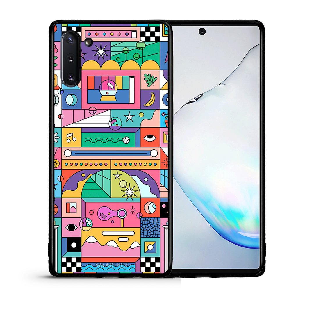 Θήκη Samsung Note 10 Bubbles Soap από τη Smartfits με σχέδιο στο πίσω μέρος και μαύρο περίβλημα | Samsung Note 10 Bubbles Soap case with colorful back and black bezels