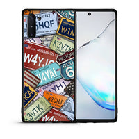 Thumbnail for Θήκη Samsung Note 10 Car Plates από τη Smartfits με σχέδιο στο πίσω μέρος και μαύρο περίβλημα | Samsung Note 10 Car Plates case with colorful back and black bezels