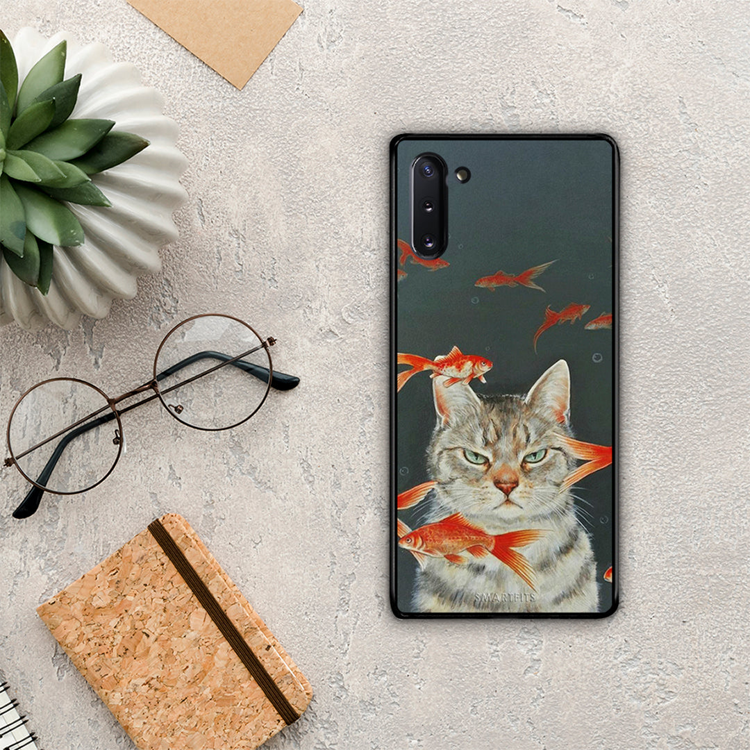 Cat Goldfish - Samsung Galaxy Note 10 θήκη