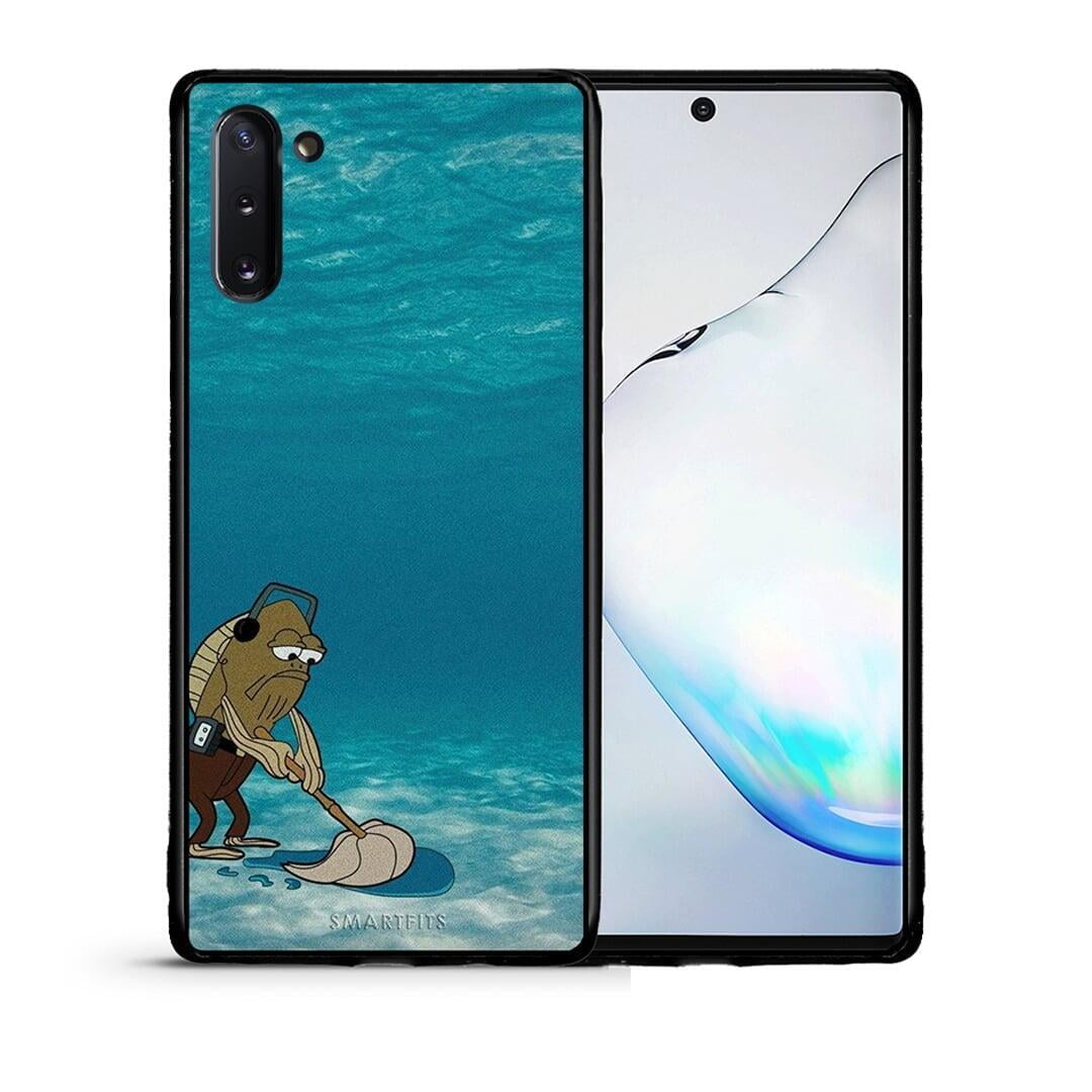 Θήκη Samsung Note 10 Clean The Ocean από τη Smartfits με σχέδιο στο πίσω μέρος και μαύρο περίβλημα | Samsung Note 10 Clean The Ocean case with colorful back and black bezels