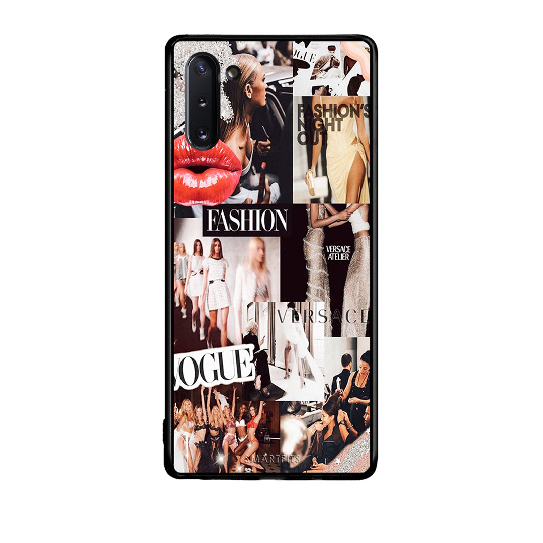 Samsung Note 10 Collage Fashion Θήκη Αγίου Βαλεντίνου από τη Smartfits με σχέδιο στο πίσω μέρος και μαύρο περίβλημα | Smartphone case with colorful back and black bezels by Smartfits